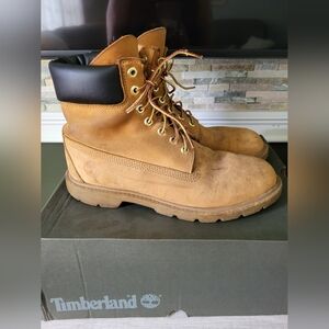 Timberland Men Size 9.5 Classic 6" Waterproof Work Boots Nubuck Wheat With‎ Box